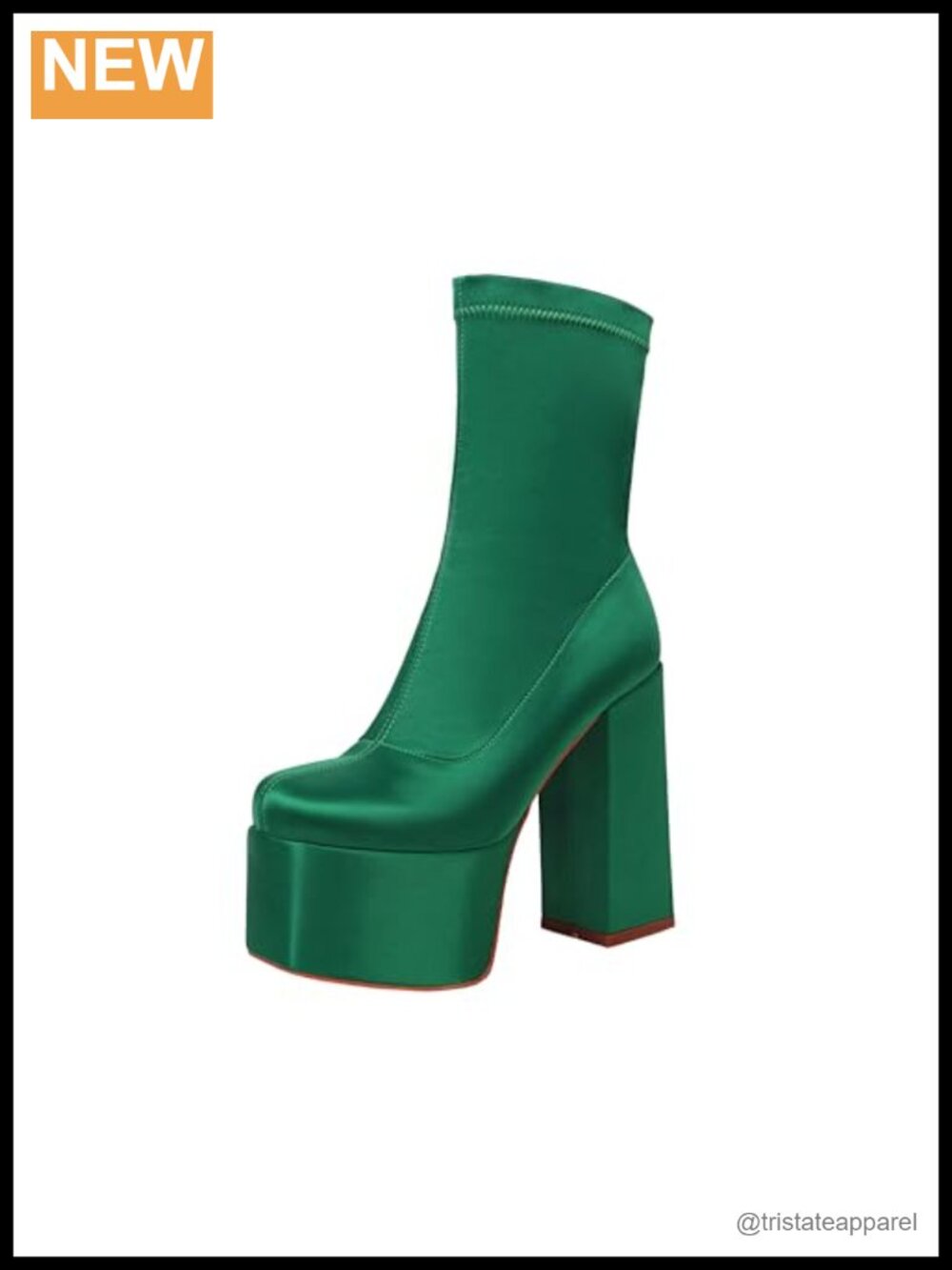 Women's Platform Ankle Boots High Chunky Block Heel Square Toe Satin Bootie